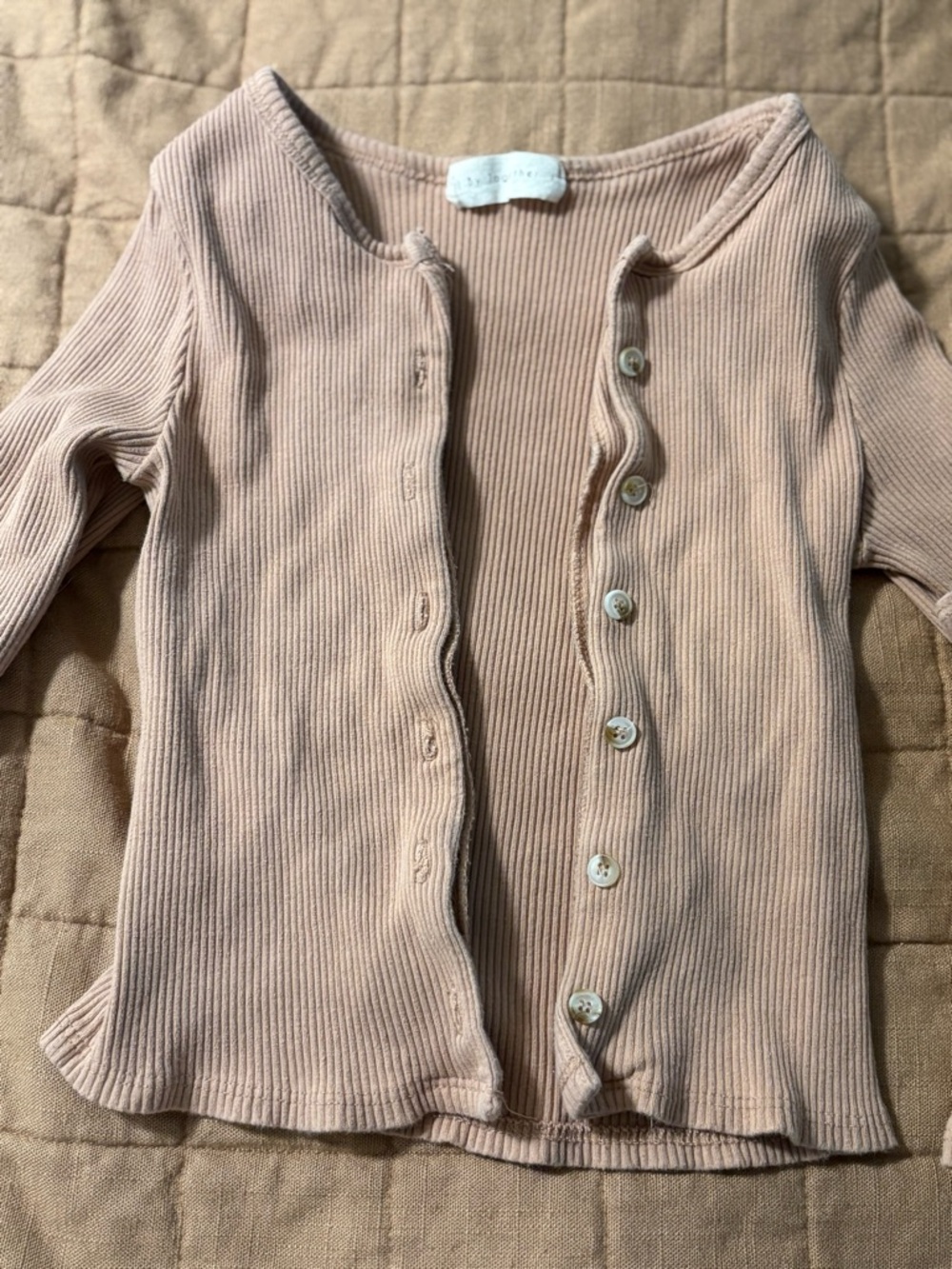 Lane 201 Cream Ribbed Cami + Cardigan Set | XS/S Neutral Matching Set - Picture 10 of 10
